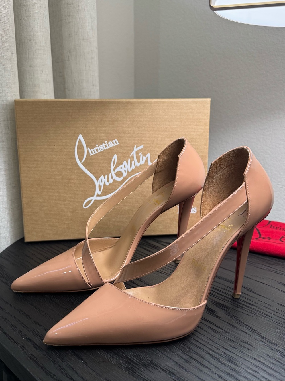 Christian Louboutin Astrid 100 Pumps Patent Nude 40